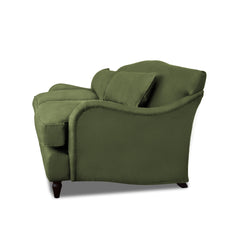 Felix 3 seater sofa in Cotton Linen Evergreen - Hand Made in USA