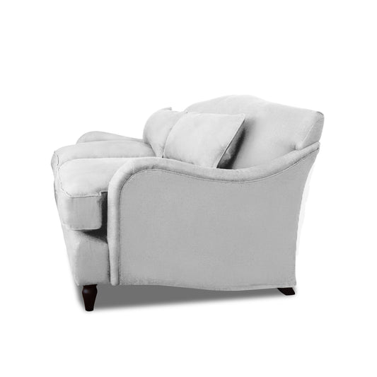 Felix 3 seater sofa in Cotton Linen Snow Drop - Hand Made in USA