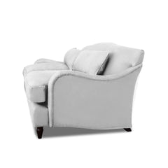 Felix 3 seater sofa in Cotton Linen Snow Drop - Hand Made in USA