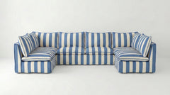 Coco U-Shape Modular Sofa in Customer's Own Material - Handmade to Order in the USA