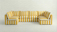 Coco U-Shape Modular Sofa in Customer's Own Material - Handmade to Order in the USA