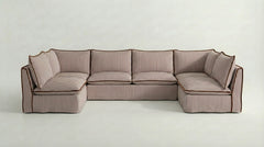 Coco U-Shape Modular Sofa in Customer's Own Material - Handmade to Order in the USA
