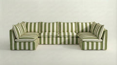 Coco U-Shape Modular Sofa in Customer's Own Material - Handmade to Order in the USA