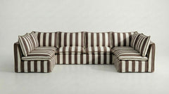 Coco U-Shape Modular Sofa in Customer's Own Material - Handmade to Order in the USA