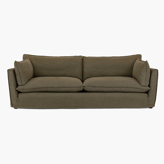 Cocobella 3.5 Seater Sofa in Beatrice Olive - Hand Made in USA