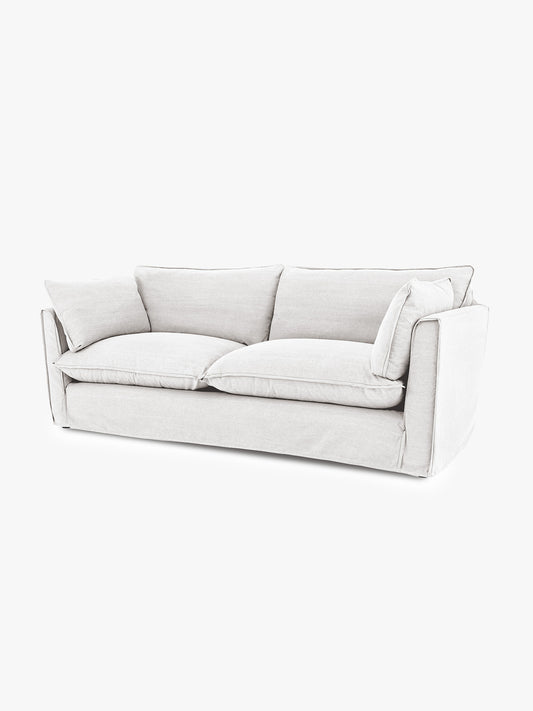 Cocobella 3 Seater Sofa in Beatrice Off White - Hand Made in USA