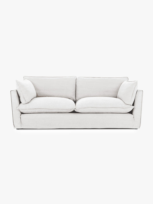 Cocobella 3 Seater Sofa in Beatrice Off White - Hand Made in USA