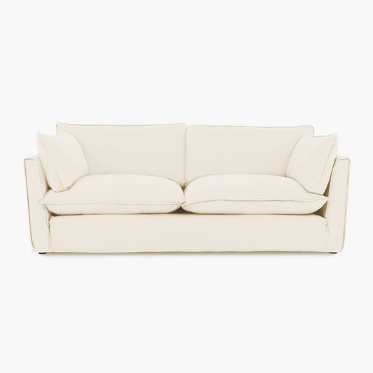 Cocobella 3 Seater Sofa in Beatrice Off White - Hand Made in USA