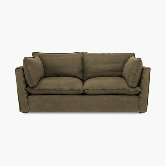 Cocobella 2.5 Seater Sofa in Beatrice Olive - Hand Made in USA