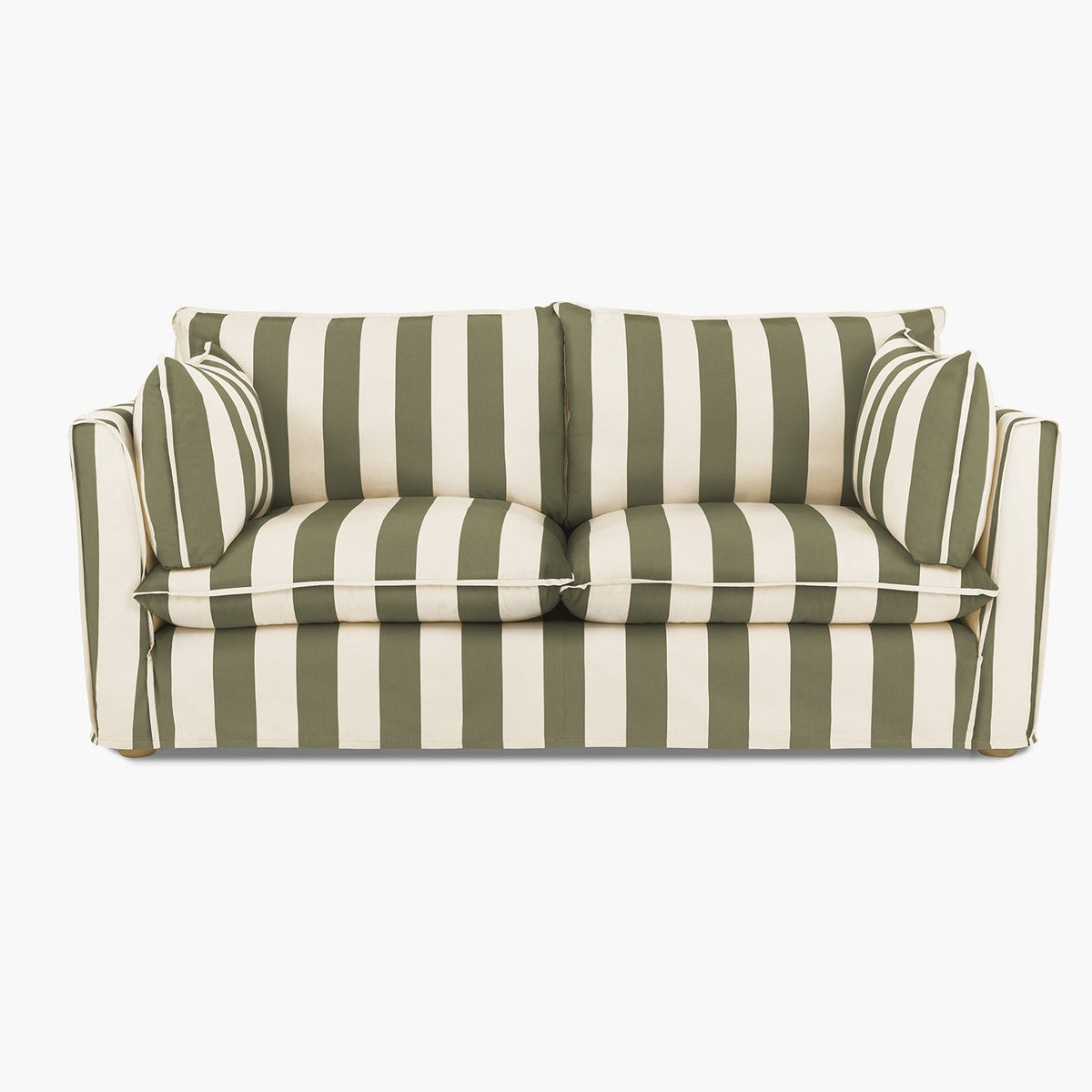 Cocobella 2.5 Seater Sofa in Spring Green Stripe - Hand Made in USA
