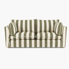 Cocobella 2.5 Seater Sofa in Spring Green Stripe - Hand Made in USA