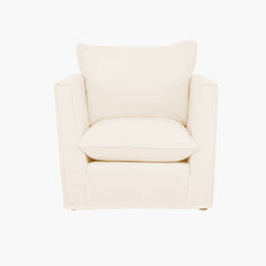 Cocobella Armchair in Beatrice Off White - Hand Made in USA