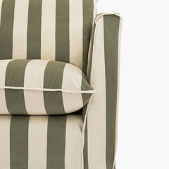 Cocobella Armchair in Spring Green Stripe