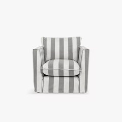 Cocobella Armchair in Grey Stripe