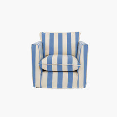 Cocobella Armchair in Cornish Blue Stripe