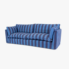 Cocobella 3.5 Seater Sofa in Coastal Blue Stripe - Hand Made in USA