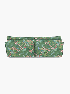 Cocobella 3.5 Seater Sofa in Belleville Juniper with Pine Velvet Trim - Hand Made in USA