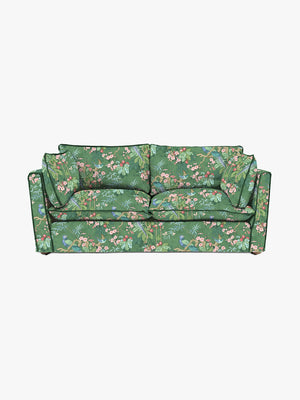 Cocobella 2.5 Seater Sofa in Belleville Juniper with Pine Velvet Trim - Hand Made in USA
