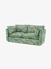 Cocobella 2.5 Seater Sofa in Belleville Juniper with Pine Velvet Trim - Hand Made in USA