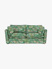Cocobella 2.5 Seater Sofa in Belleville Juniper with Pine Velvet Trim - Hand Made in USA