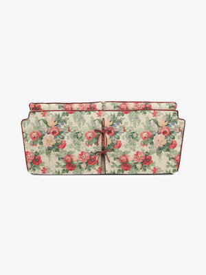 Cocobella 2.5 Seater Sofa in English Garden Classic Rose with Rosewood Velvet Trim - Hand Made in USA