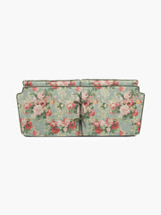 Cocobella 2.5 Seater Sofa in English Garden Grey Skies with Green Tea Velvet Trim - Hand Made in USA