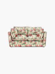 Cocobella 2 Seater Sofa in English Garden Classic Rose with Rosewood Velvet Trim - Hand Made in USA