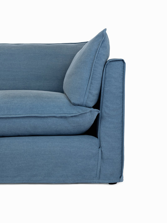 Cocobella 3 x 3 seater sofa in Boho Denim - Hand Made in USA