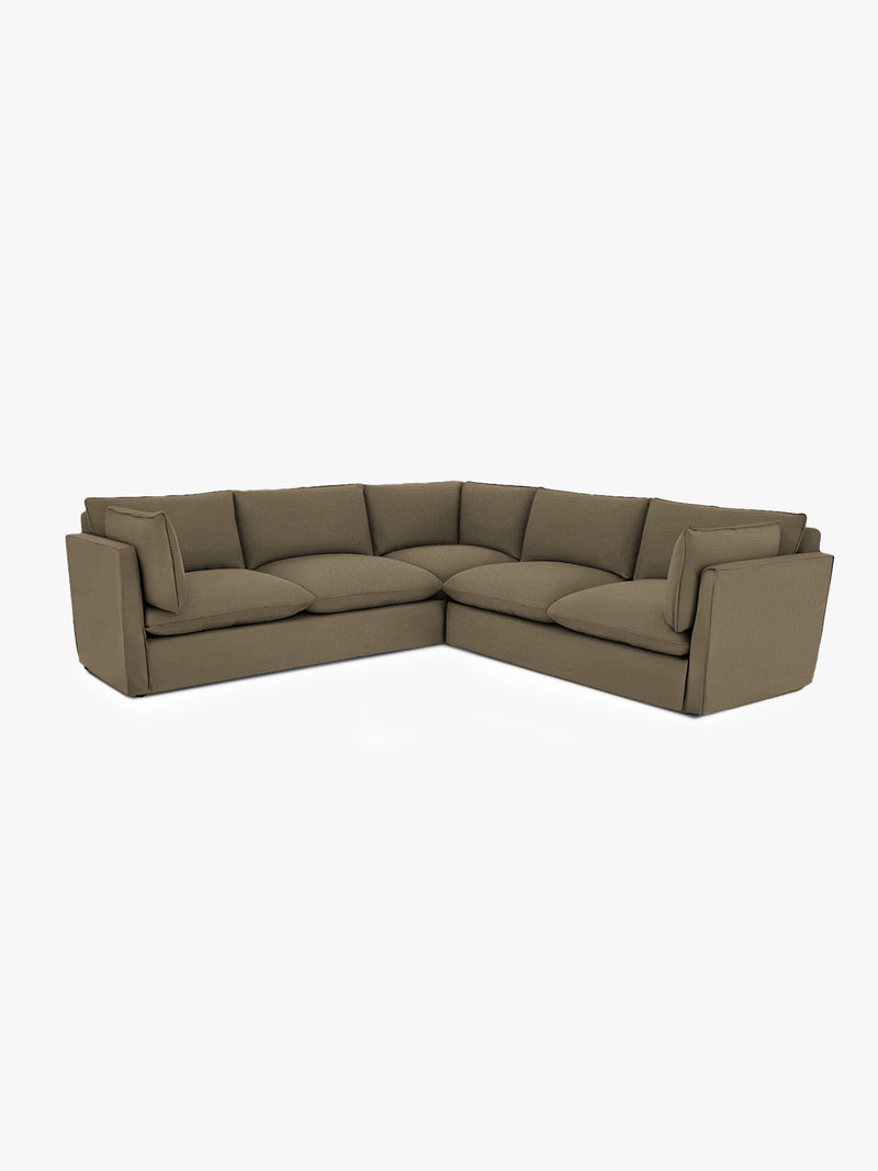Cocobella 3 x 3 seater sofa in Beatrice Olive - Hand Made in USA