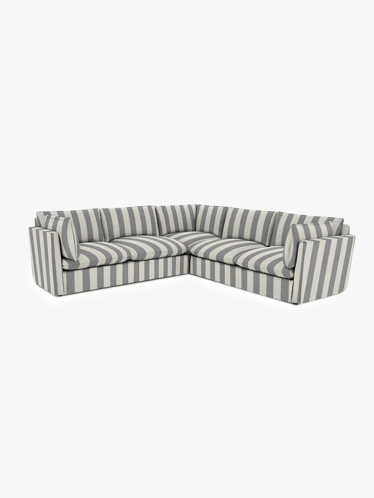 Cocobella 3 x 3 seater sofa in Garden Grey Stripe - Hand Made in USA