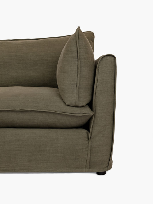 Cocobella LH 3 x 2 seater sofa in Beatrice Olive - Hand Made in USA
