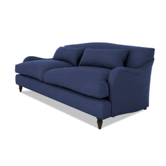 Felix 3 seater sofa in Cotton Linen Inkspot - Hand Made in USA