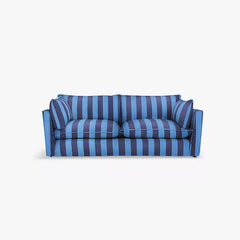 Cocobella 3 Seater Sofa in Coastal Blue Stripe - Hand Made in USA