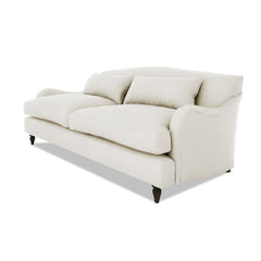 Felix 3 seater sofa in Cotton Linen Cool Coconut - Hand Made in USA