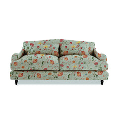 Felix 3 seater sofa in Natural Linen Wildwood Duck Egg - Hand Made in USA