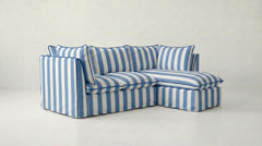 Coco L-Shaped Sofa with Chaise in Customer's Own Material - Handmade to Order in the USA