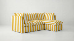 Coco L-Shaped Sofa with Chaise in Customer's Own Material - Handmade to Order in the USA