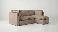 Coco L-Shaped Sofa with Chaise in Customer's Own Material - Handmade to Order in the USA