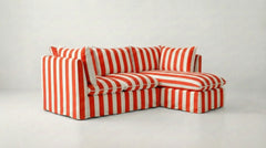 Coco L-Shaped Sofa with Chaise in Customer's Own Material - Handmade to Order in the USA