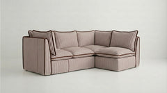 Coco L-Shaped Sofa in Customer's Own Material - Handmade to Order in the USA