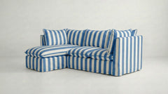 Coco L-Shaped Sofa with Chaise in Customer's Own Material - Handmade to Order in the USA