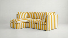 Coco L-Shaped Sofa with Chaise in Customer's Own Material - Handmade to Order in the USA