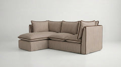Coco L-Shaped Sofa with Chaise in Customer's Own Material - Handmade to Order in the USA