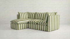 Coco L-Shaped Sofa with Chaise in Customer's Own Material - Handmade to Order in the USA