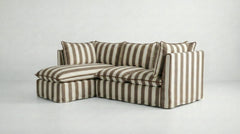 Coco L-Shaped Sofa with Chaise in Customer's Own Material - Handmade to Order in the USA