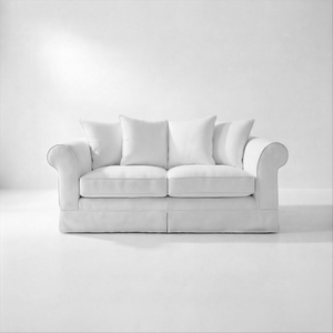 Barton 2 Seater Sofa with Scatter Cushions in Customer's Own Material - Handmade to Order in the USA