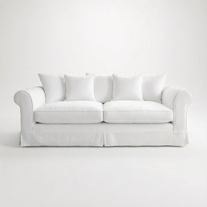 Barton 3 Seater Sofa with Scatter Cushions in Customer's Own Material - Handmade to Order in the USA
