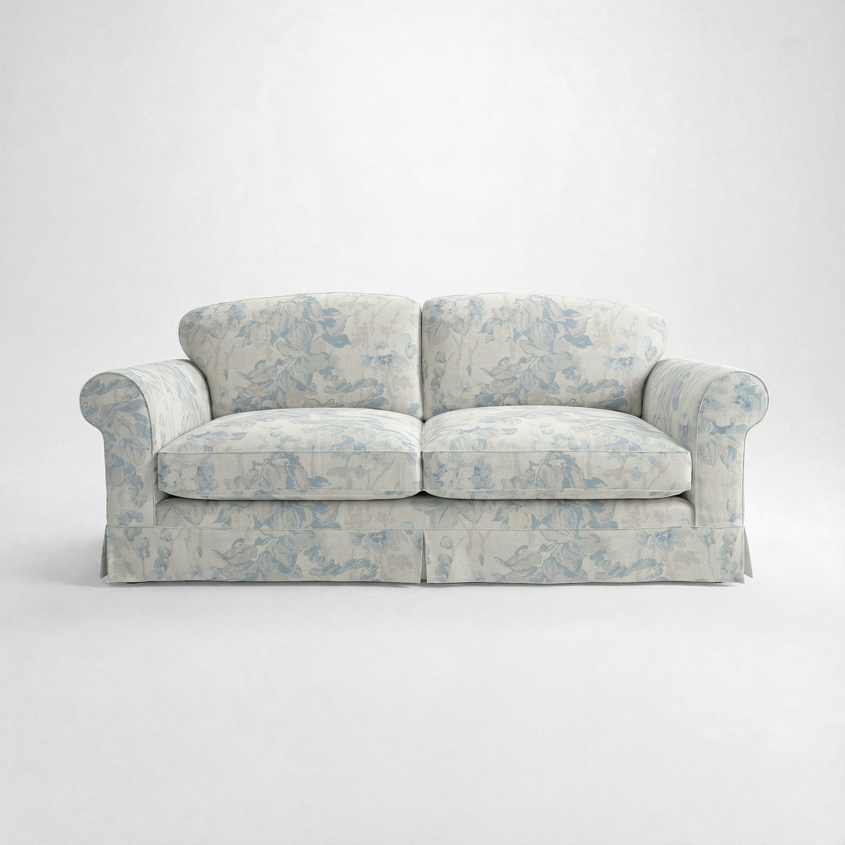 Barton Large Sofa with Big Back Cushions in Midsummer Faded Blue - Hand Made in USA