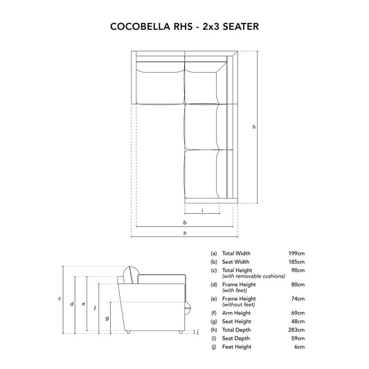Cocobella RH 2 x 3 seater sofa in Boho Parchment - Hand Made in USA