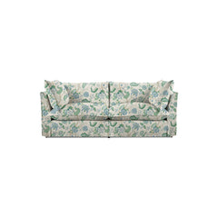 Coco 2.5 seater sofa bed with Knife Edge cushion in Kitty Blue Green  - Hand Made in USA